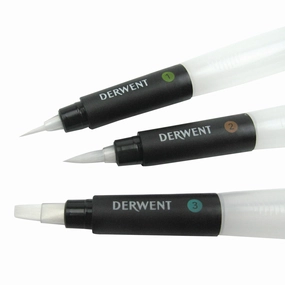 Pack Of 3 Waterbrush Paintbrushes single fiber