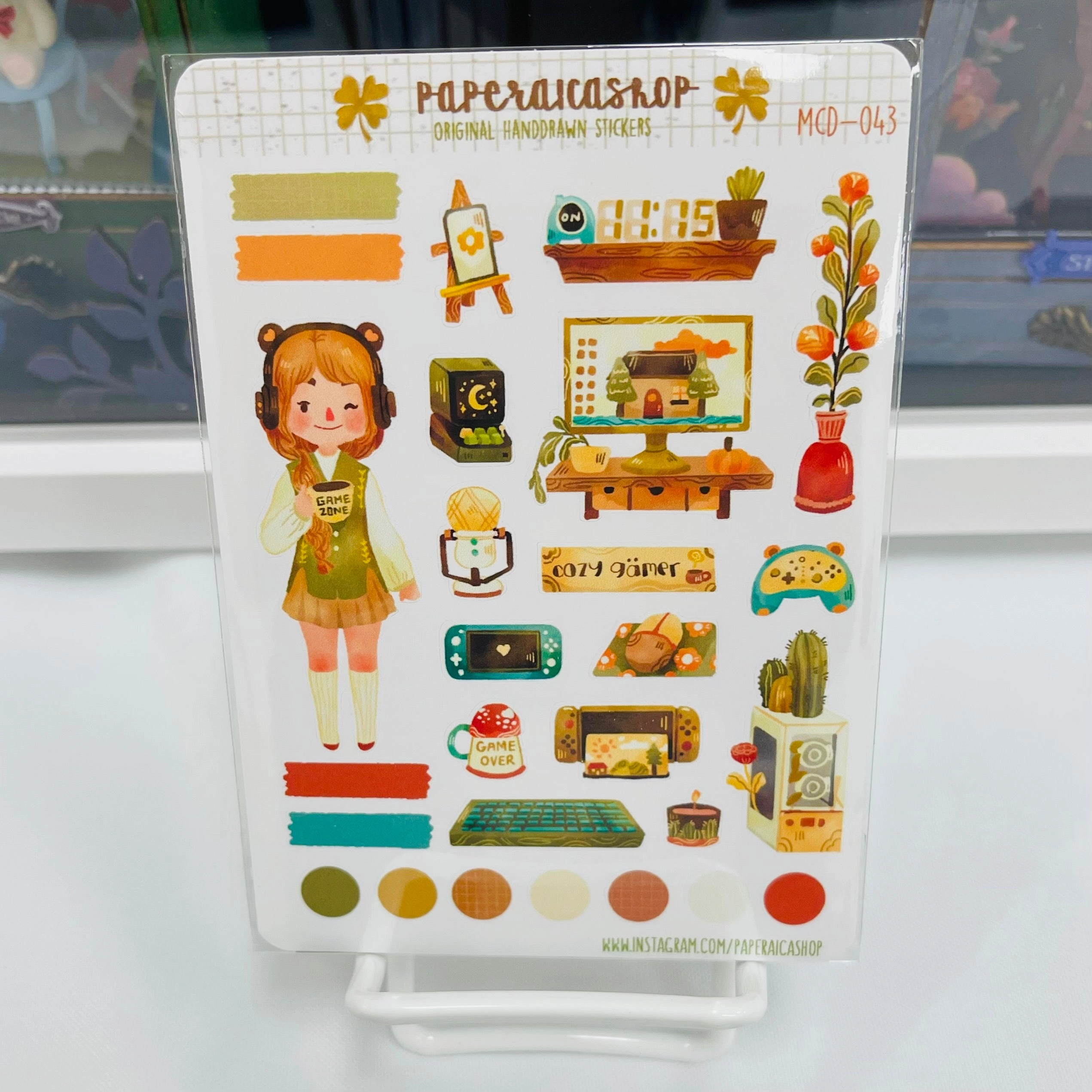 expandable plastic Paperaicashop Cozy Gamer Planner Sticker