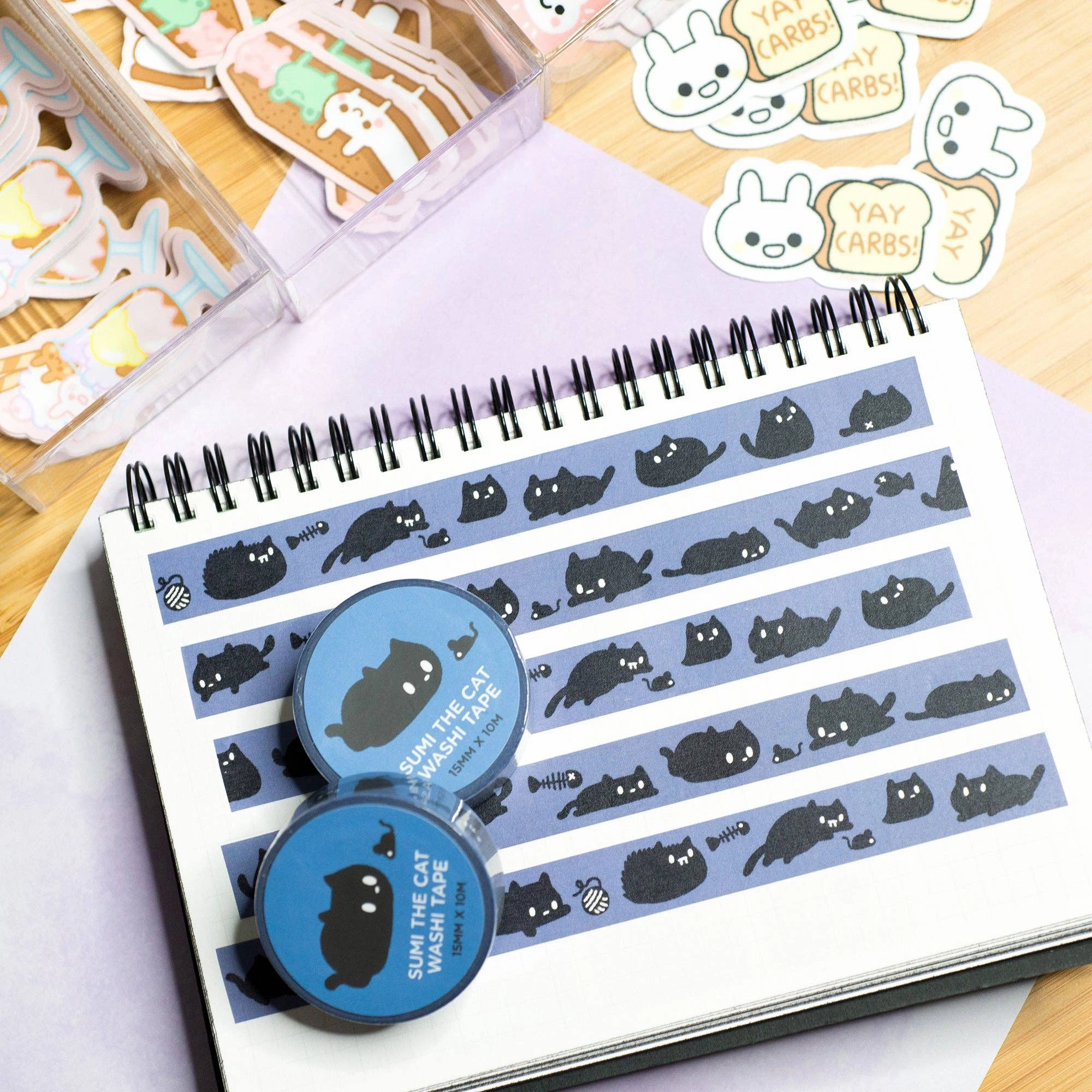 Sumi The Cat Washi Tape soft