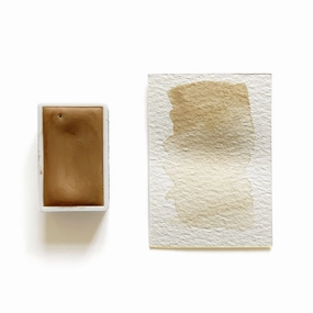 special Topaz Orange (Mineral) - Artist Grade Handmade Honey Based Watercolor Paint Full Pan 3.2Ml