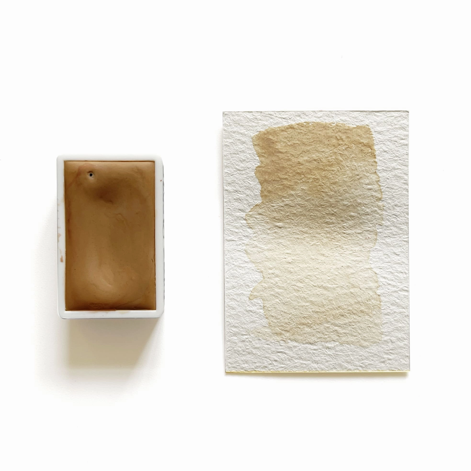 special Topaz Orange (Mineral) - Artist Grade Handmade Honey Based Watercolor Paint Full Pan 3.2Ml
