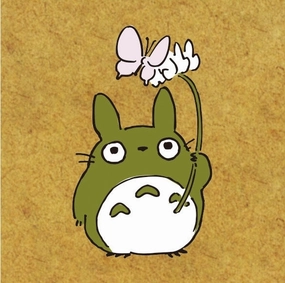 Totoro Butterfly Mini Rubber Stamp classic