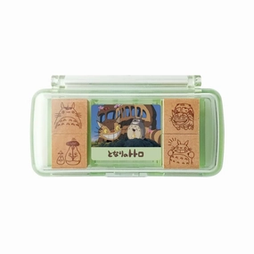 recycled Totoro Cat Bus Mini Stamp