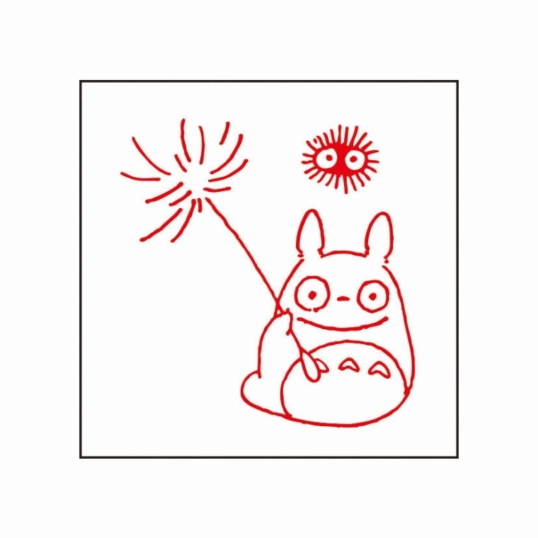 quickdry Totoro, Soot Sprite & Dandelion Rubber Stamp