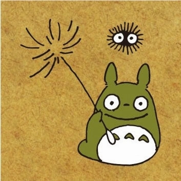 Totoro, Soot Sprite & Dandelion Rubber Stamp versatile maxi