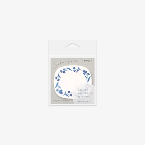 kit collectible Translucent Sticky Notes // Blue Flowers