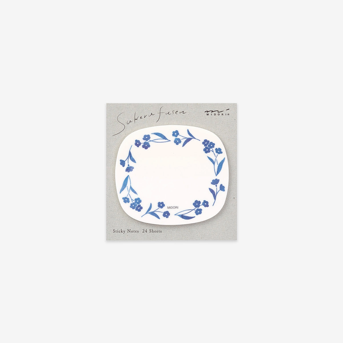 Translucent Sticky Notes // Blue Flowers retractable