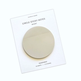 Transparent Circle Sticky Notes | Beignet fiber