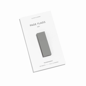 sturdy metallic Transparent Page Flags Ash