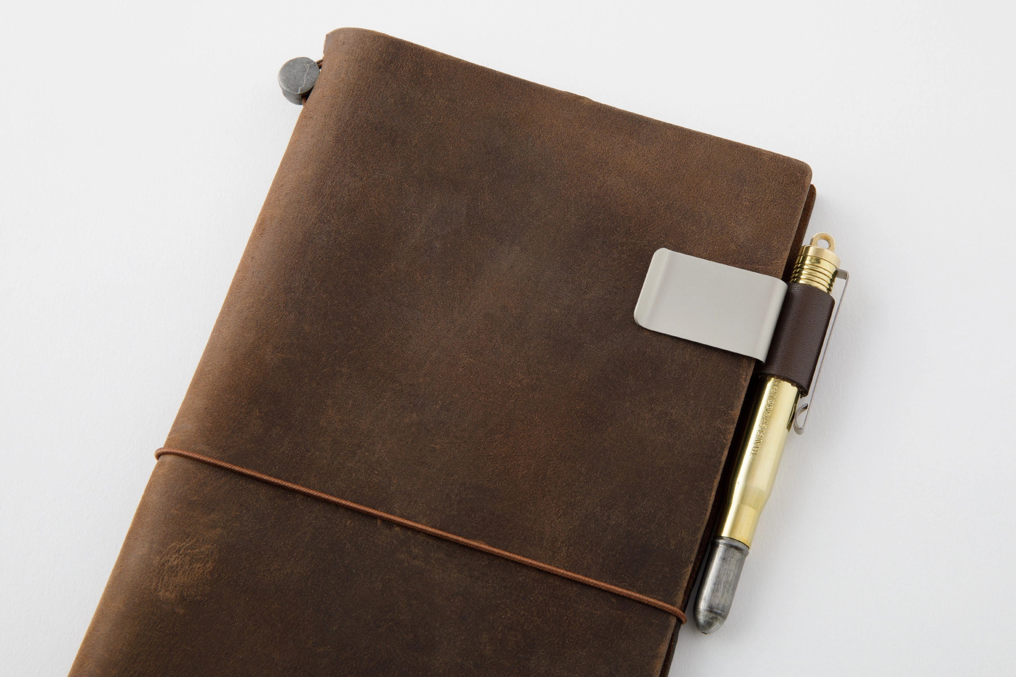 Traveler'S Company Accessories- Leather Pen Holder In Brown wrapped heatproof