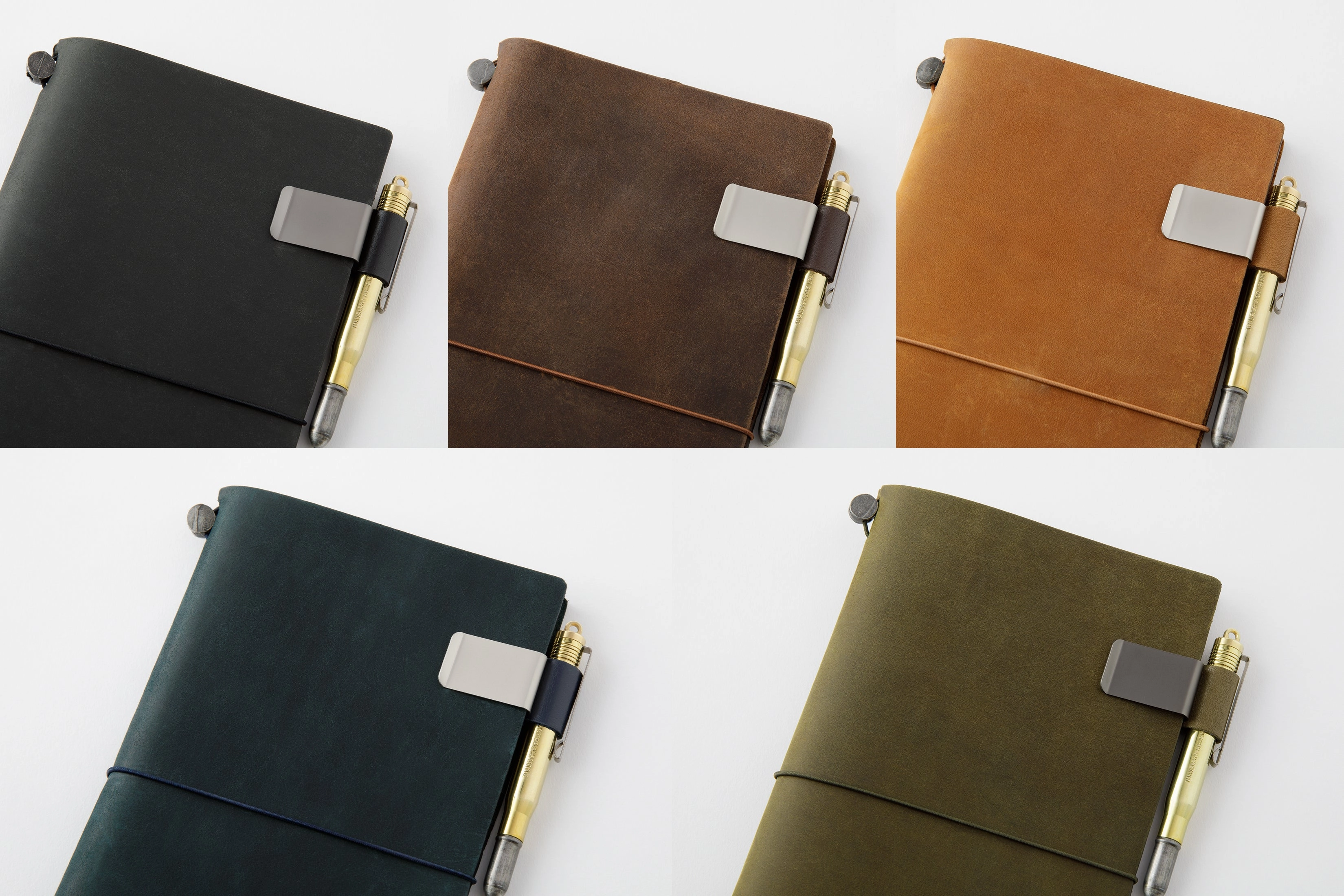 glossy latest Traveler'S Company Accessories- Leather Pen Holder In Brown