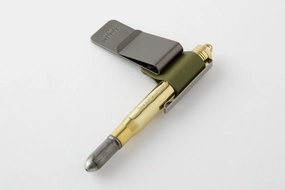 Traveler'S Company Accessories- Leather Pen Holder In Olive cool