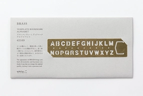 Traveler'S Company Alphabet Brass Bookmark lightweight essential