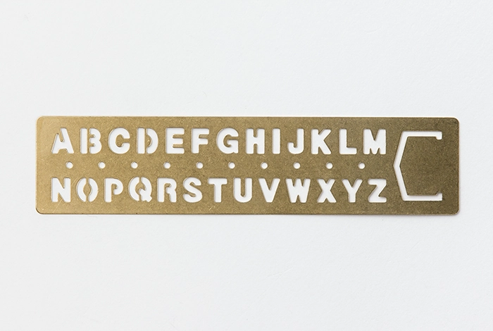 multipurpose Traveler'S Company Alphabet Brass Bookmark