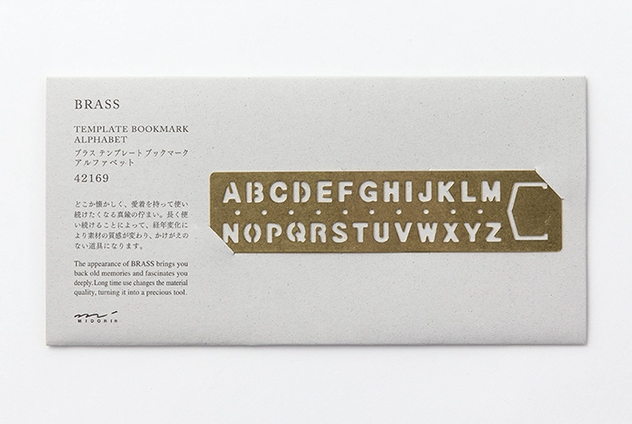 Traveler'S Company Alphabet Brass Bookmark lightweight essential