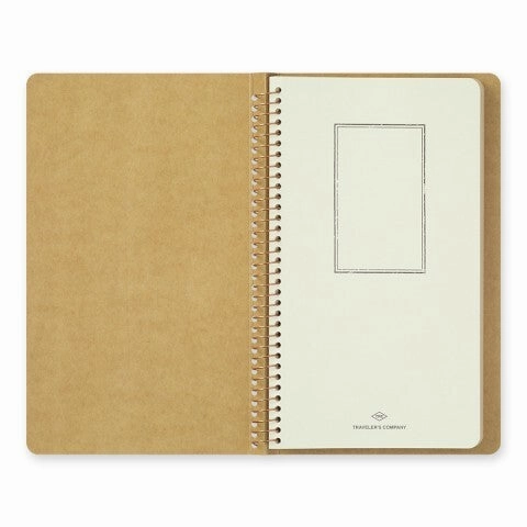 Traveler'S Company Blank Kraft Spiral Ring Notebook- Vertical A5 Slim cotton