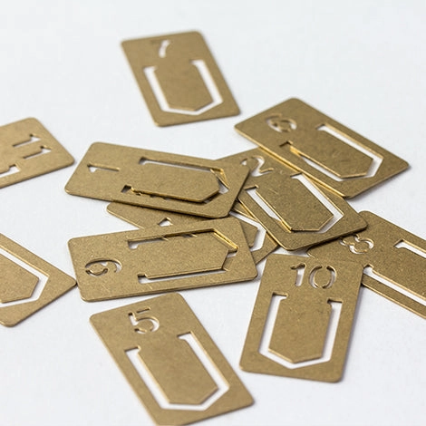 large Traveler'S Company Brass Number Clips