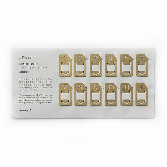 Traveler'S Company Brass Number Clips trusted thin