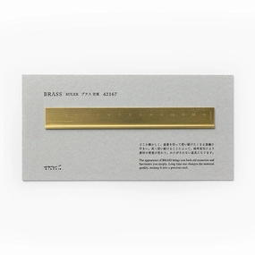 Traveler'S Company Brass Ruler expandable glass