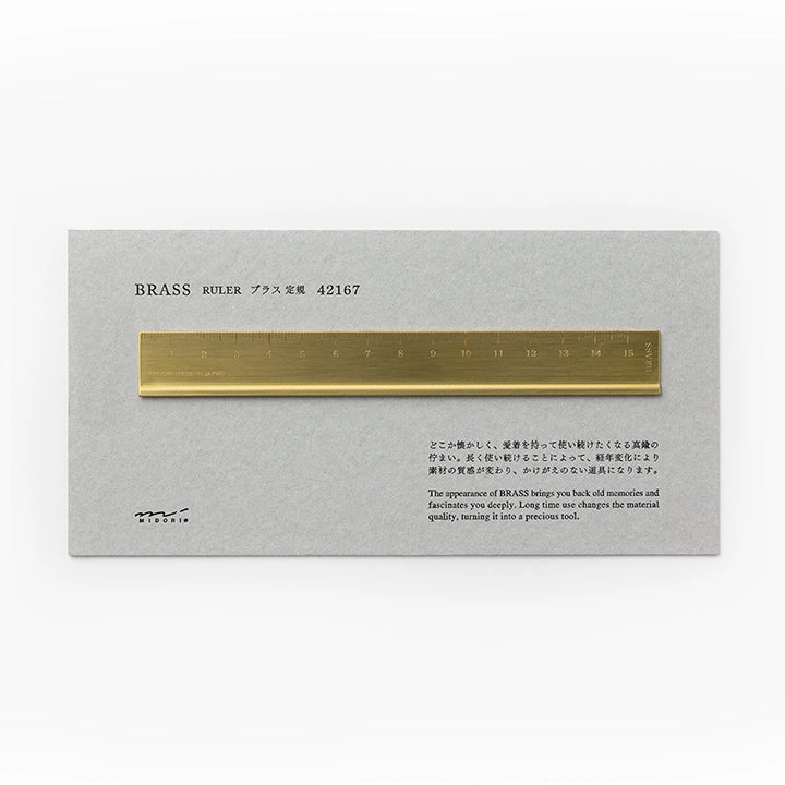 Traveler'S Company Brass Ruler expandable glass