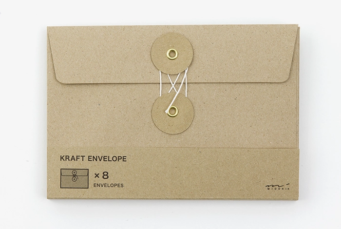 wide Traveler'S Company Medium String Tie Kraft Envelope