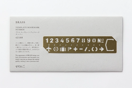 exclusive Traveler'S Company Numbers Brass Bookmark