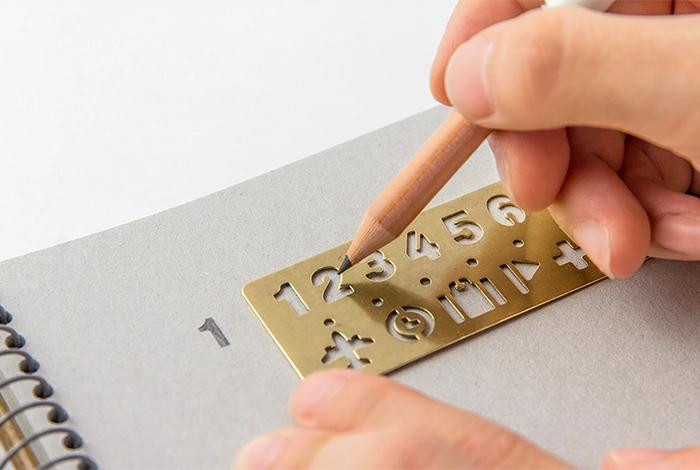 Traveler'S Company Numbers Brass Bookmark essential recycled