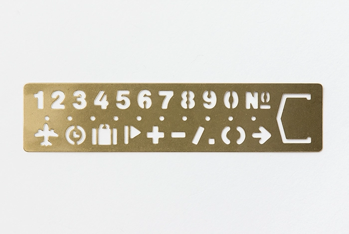 elegant Traveler'S Company Numbers Brass Bookmark