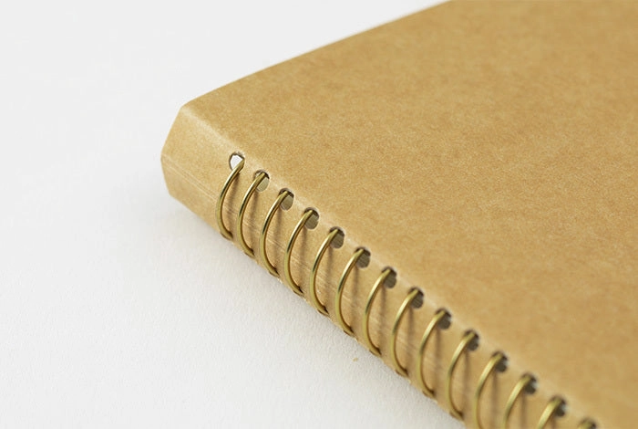 finest Traveler'S Company Paper Pocket Spiral Ring Notebook- Vertical A6 Slim