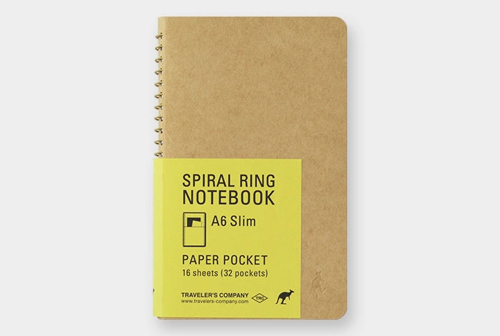 Traveler'S Company Paper Pocket Spiral Ring Notebook- Vertical A6 Slim reliable