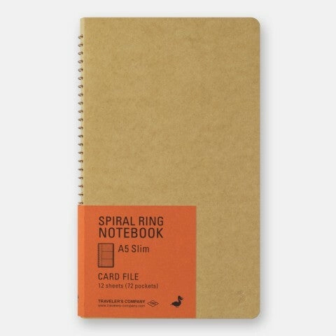 Traveler'S Company Spiral Ring Notebook- Card File- Vertical A5 Slim nonslip recycled