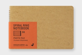 washable lasting Traveler'S Company Spiral Ring Notebook- Photo File- Horizontal B6