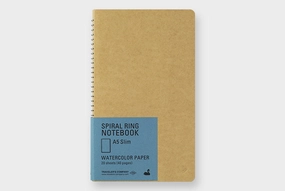 Traveler'S Company Spiral Ring Notebook- Watercolor Paper- Vertical A5 Slim maxi small