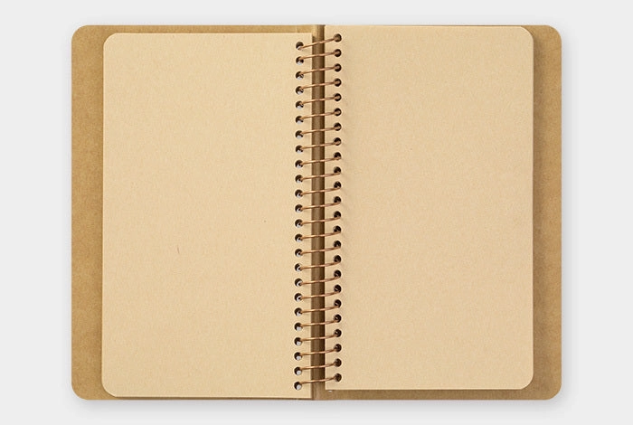 metallic Traveler'S Company Sprial Ring Notebook- Blank Kraft Paper- Vertical A6 Slim