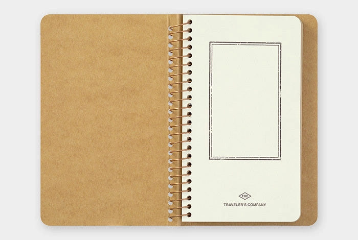 Traveler'S Company Sprial Ring Notebook- Blank Kraft Paper- Vertical A6 Slim daily sleek