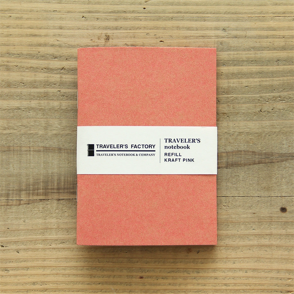 Traveler'S Factory Partner Shop Passport Size Pink Kraft Paper Notebook warm kit