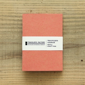 Traveler'S Factory Partner Shop Passport Size Pink Kraft Paper Notebook warm kit