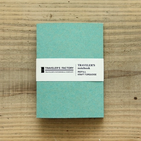 kit refillable Traveler'S Factory Partner Shop Passport Size Turquoise Kraft Paper Notebook