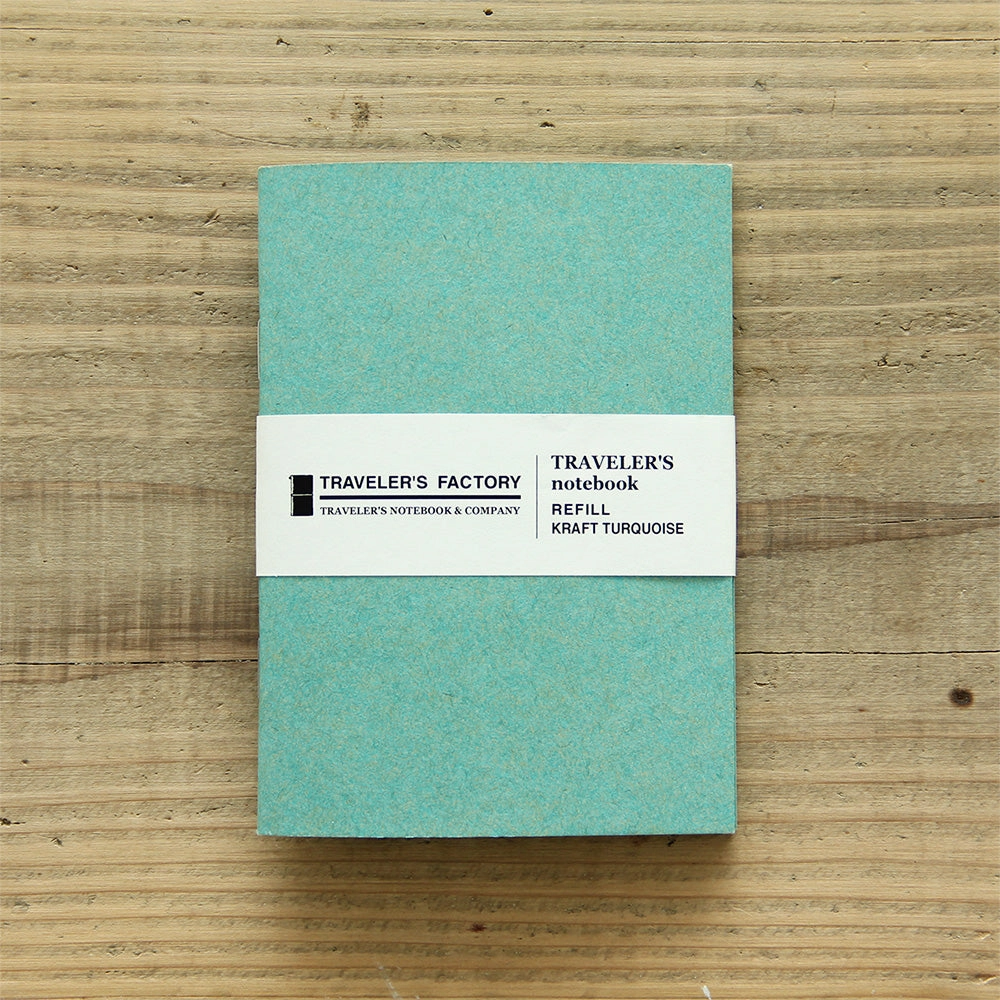 kit refillable Traveler'S Factory Partner Shop Passport Size Turquoise Kraft Paper Notebook