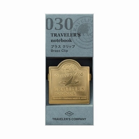 recycled resilient Traveler'S Notebook Brass Notebook Clip- Airplane Logo