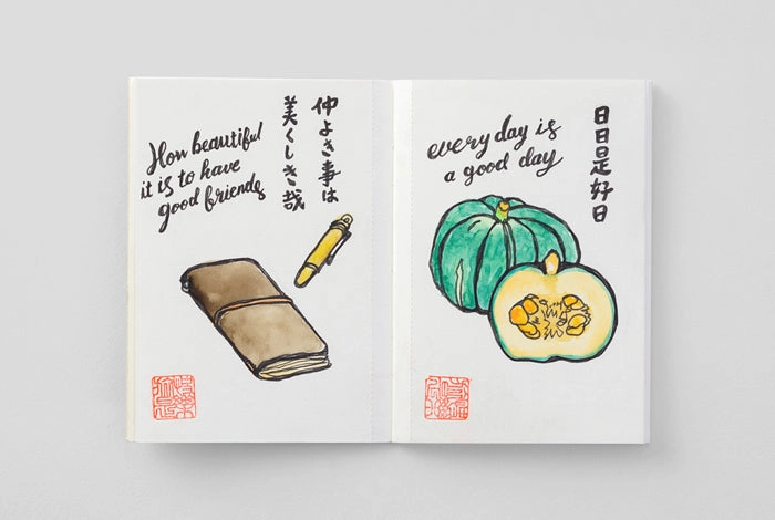 trendy Traveler'S Notebook Refill- Passport Size- Watercolor Paper Notebook