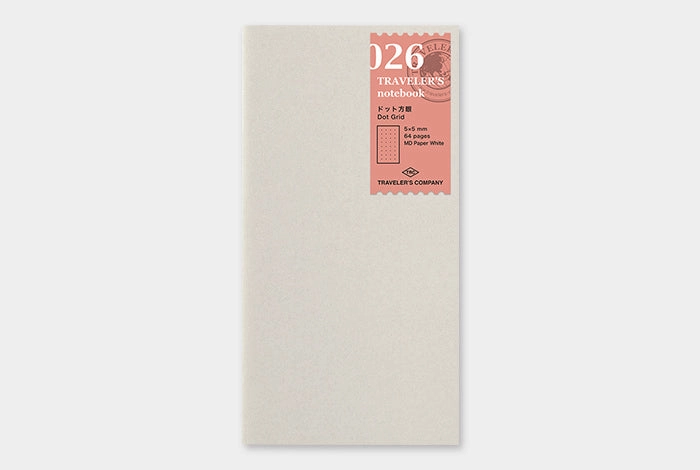 bamboo Traveler'S Notebook Refill- Regular Size- Dot Grid Notebook
