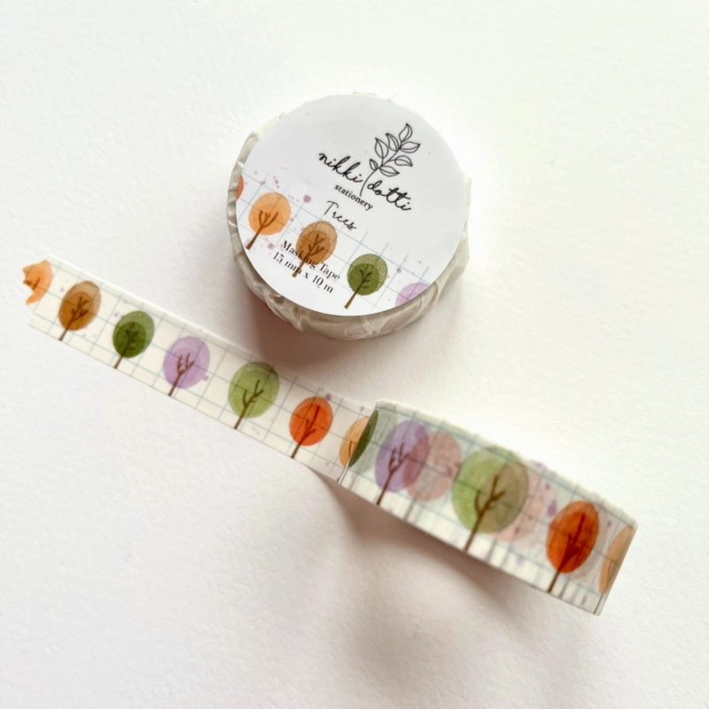 wrapped manual Tree Washi Tape