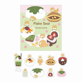 Papier Platz Flake Sticker - Shiba Inu Japanese Sweets wholesale