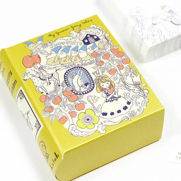 Shinzi Katoh Book Memo Pad - Snow White 2 metallic warm