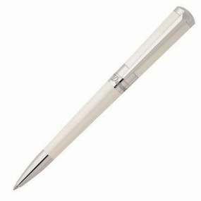 wide steel St Dupont Liberte Pearly White Ballpoint Pen