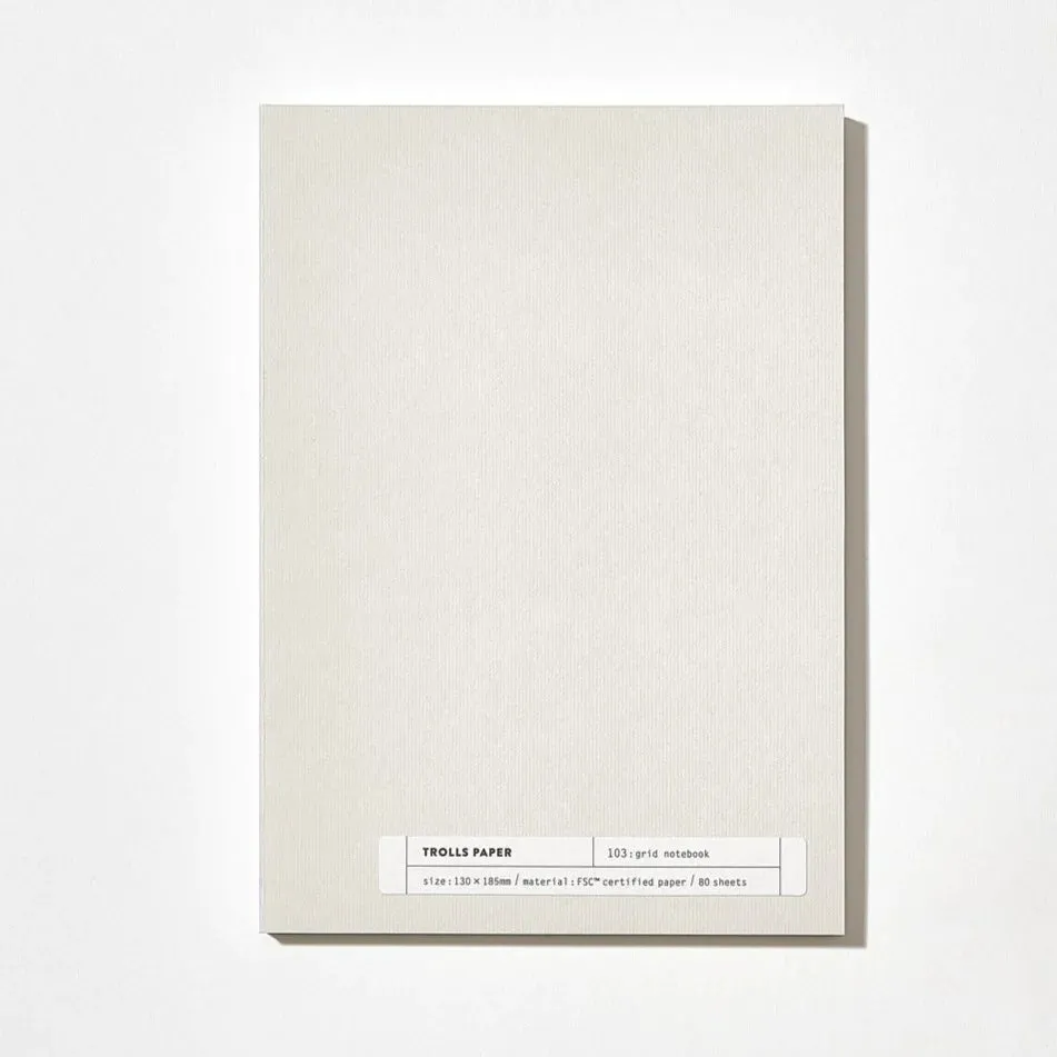 luxury Trolls Paper Plain Note 103: Grid Notebook