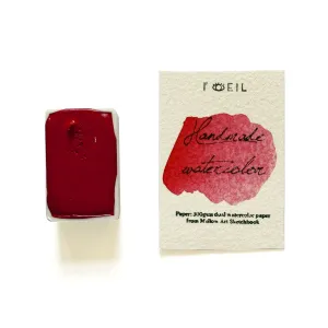 warm paper Scarlet Lake Deep Pr48:3 - Artist Grade Handmade Honey Based Watercolor Paint Full Pan 3.2Ml
