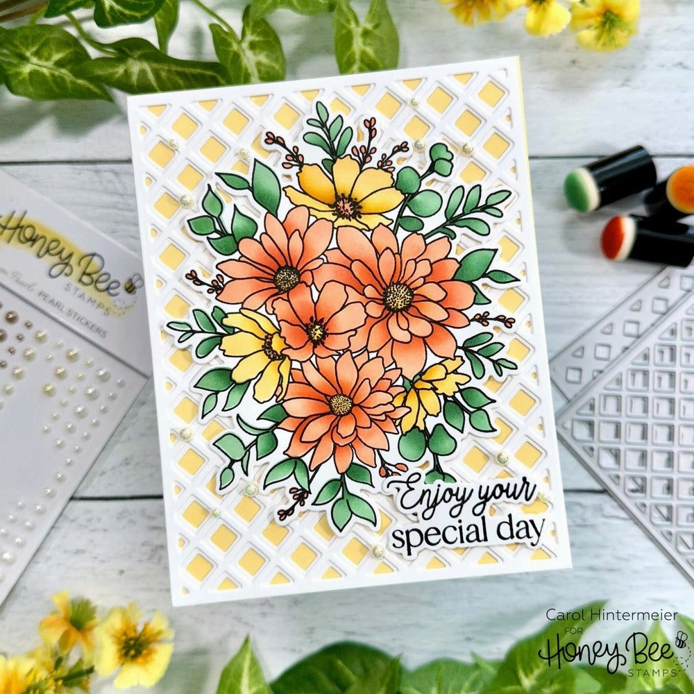 adjustable robust Daisy Layers Bouquet - 6X8 Stamp Set