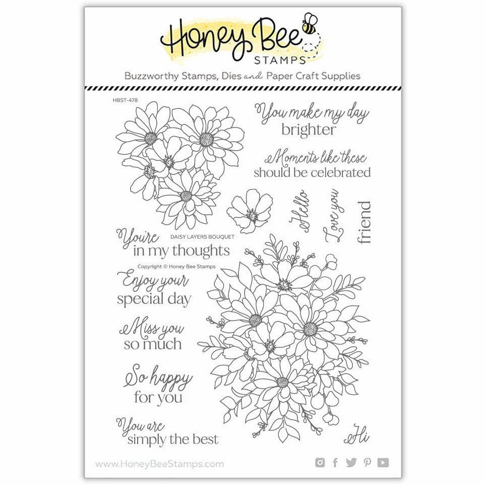 Daisy Layers Bouquet - 6X8 Stamp Set vivid